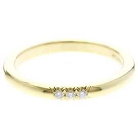 Autre Marque Tiffany Forever Ehering aus 18K Gelbgold mit Diamanten Golden