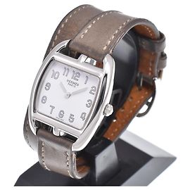 Hermès Hermes Cape Cod Double Tour Quartz Stainless Steel and Leather 27 Andere