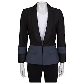 Just Cavalli Black Fitted Blazer Jacket Sz.42 Pre-owned Other