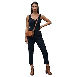 Sandro schwarzer Jumpsuit Schwarz