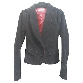 Essentiel Antwerp Giacca blazer a righe Nero