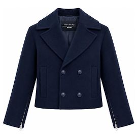 Weekend Max Mara Giacca corta in lana blu navy Blu scuro