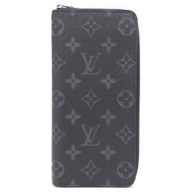 Louis Vuitton Zippy Wallet Vertical Monogram Eclipse Long Wallet Black