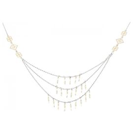 Autre Marque Collier 750 White Gold 750 Yellow Gold Doré