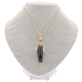 Givenchy Colar com pendente de estatueta de mulher Dourado