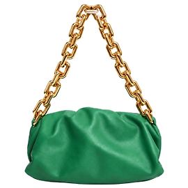 Bottega Veneta Borsa a tracolla Chain Pouch in vitello verde Altro