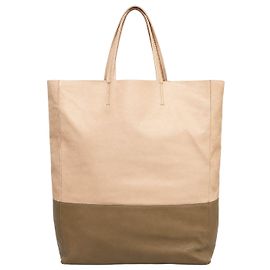 Céline Sac cabas Vertical Cabas en cuir bicolore beige et kaki Autre