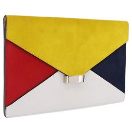 Céline CELINE Bolso Clutch de piel de becerro ante Multicolor Silver Otro