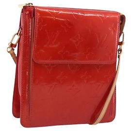 LOUIS VUITTON Monogram Vernis Motto Accessory Pouch Red M91137 LV Other