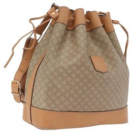 Céline CELINE Macadam Canvas Shoulder Bag PVC Beige Gold Altro