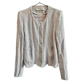 Veste courte en tweed IRO Blanc