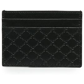 Gucci Black Microguccissima Kartenetui Schwarz