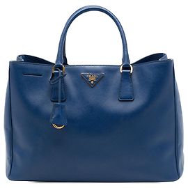 Prada Blue Large Saffiano Lux Gardeners Tote Bleu