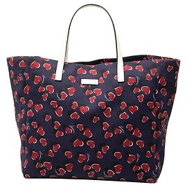 Gucci Blue Canvas Heartbeat Tote Blau Marineblau