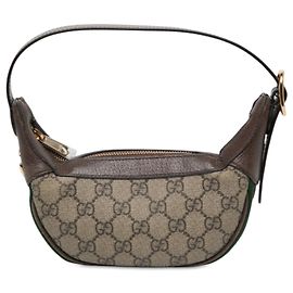 Bolsa de Ombro Gucci Mini GG Supreme Web Ophidia Bege Bege