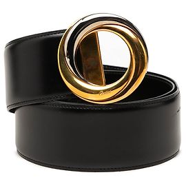 Cinto Trinity Cartier em couro preto Preto
