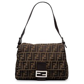 Fendi Brown Zucca Canvas Mamma Forever Brown