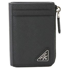 Tarjetero Prada de piel Saffiano Negro