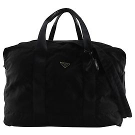Prada Nylon Boston Bag Black