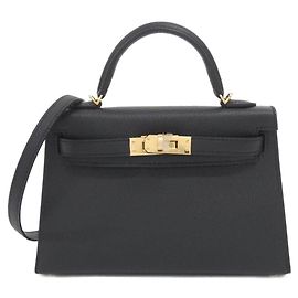 Hermès Bolsa Hermes MiniKelly2 Epsom Preto