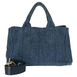 Borsa 2way Prada Canapa Denim Blu