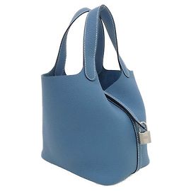 Hermès Bolsa Hermes Picotin Lock18 Clemence Azul