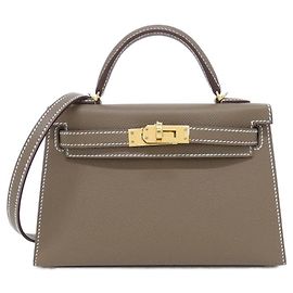 Hermès Sac Hermes Mini Kelly2 Epsom Marron