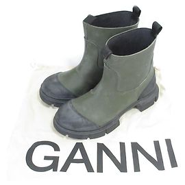 Autre Marque Ganni Rubber Short Boots Rain Boots Black Other