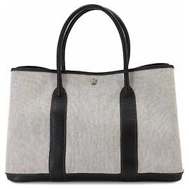 Hermès Hermes Garden 36 PM Tote Handbag Brown Black