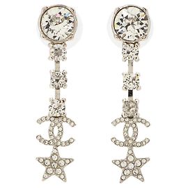 Boucles d'oreilles Chanel Coco Mark Star Rhinestone Autre