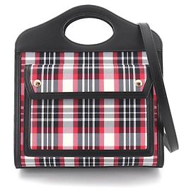 Borsa Burberry Mini Pocket Bag Nero Rosso