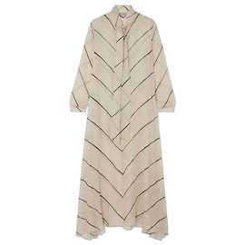 Autre Marque ODYSSEE Maxikleid Beige Viscose Beige