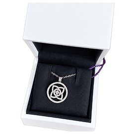 Colar De Beers Lotus Series em Platina e Diamantes Prata