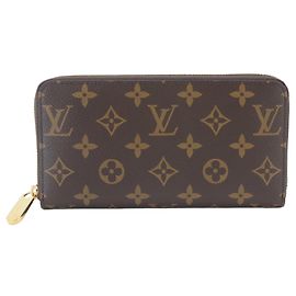 Louis Vuitton Monogram Zippy Long Wallet Brown