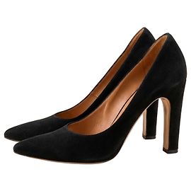 Alaïa Black Suede Zip-Back Pumps Black