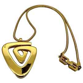 Givenchy – Golden geometric modernist necklace – 1976 Golden