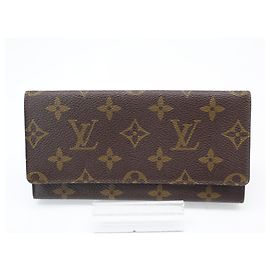 Cartera Louis Vuitton Porte Yen Monogram canvas Long Castaño