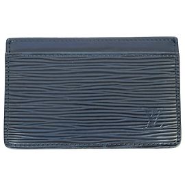 Louis Vuitton Card Holder Epi Leather Blue