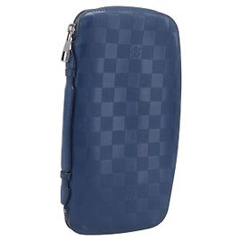 LOUIS VUITTON Damier Infini Organizer Atholl Blue Neptune N41396 Auth 211856A - Jerrillo Otro
