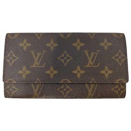 Cartera Louis Vuitton Porte Yen Monogram canvas Long Castaño