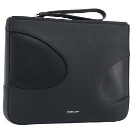 Salvatore Ferragamo Black Leather Clutch Bag Other
