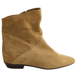 Isabel Marant Stiefel aus Leder Khaki Khaki