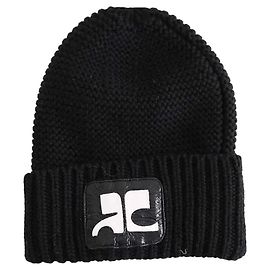 Gorro Courreges de lã preto Preto