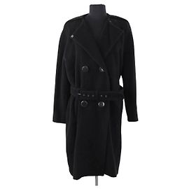 Kenzo Black Wool Coat Black