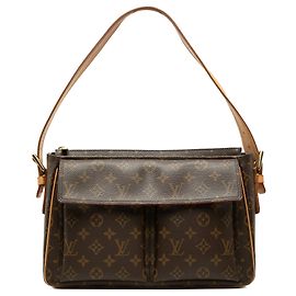 Sac à épaule Louis Vuitton Monogram Viva Cite GM Marron Marron