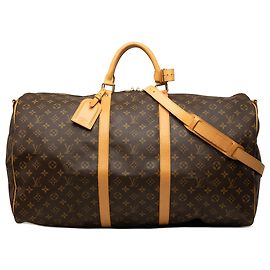 Borsa da viaggio Louis Vuitton Monogram Keepall Bandouliere 60 Marrone Marrone