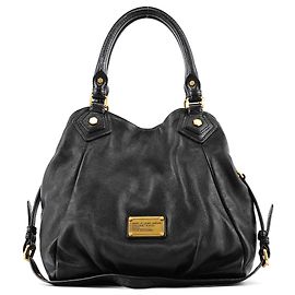 Marc by Marc Jacobs Bolsa 2-Way Classic Q Fran em couro preto Preto