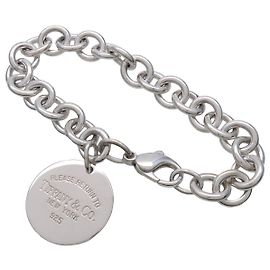 Tiffany & Co Pulsera Return to Tiffany con medalla redonda SV925 Silver Plata