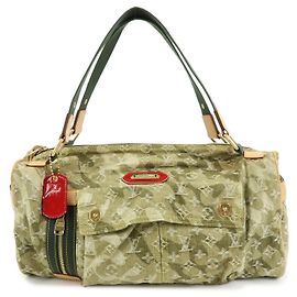 Bolsa Boston Louis Vuitton Monogramouflage Lys Denim Leather Green M95771 Verde