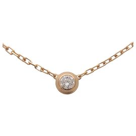 Collana Cartier D'amour 1P Diamante SM K18 750YG Oro Giallo D'oro